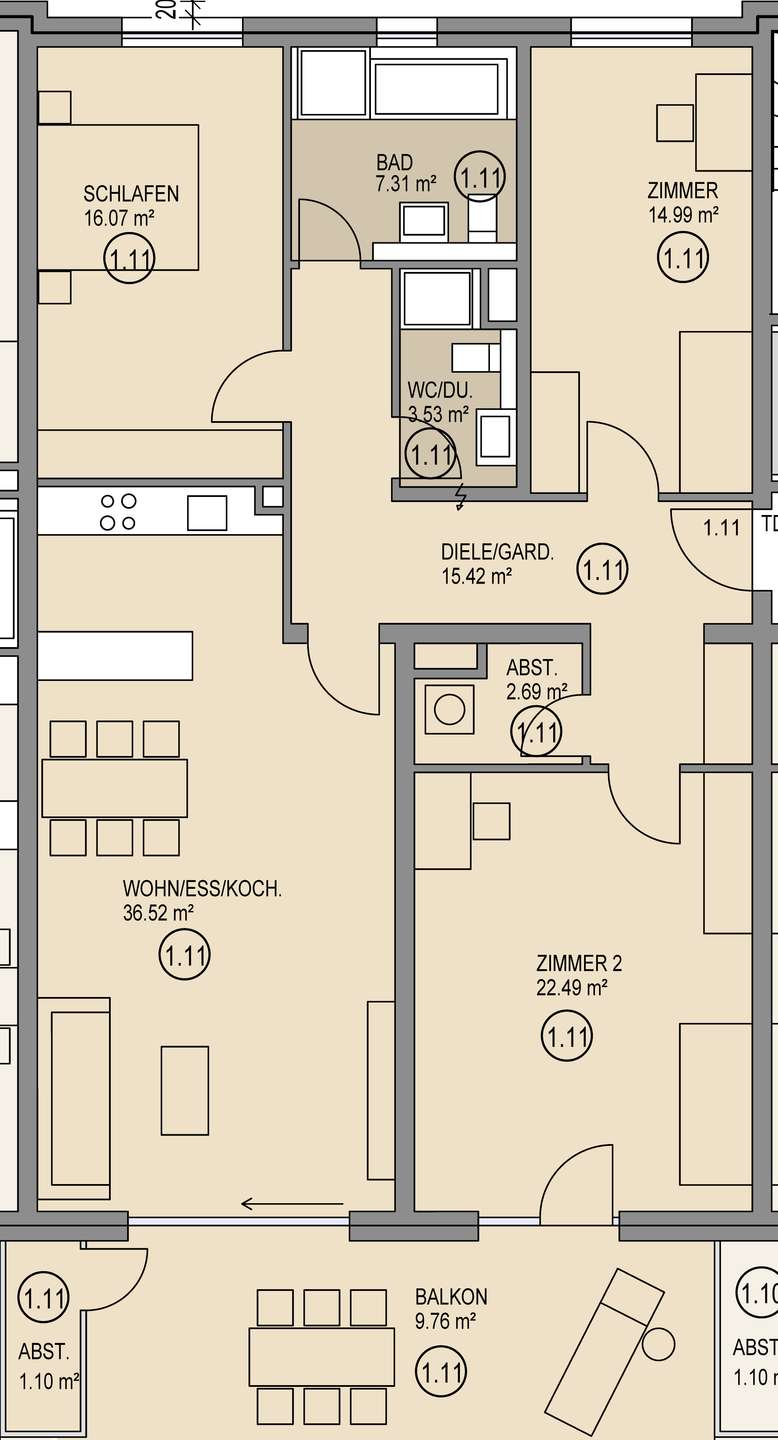 Grundriss Wohnung